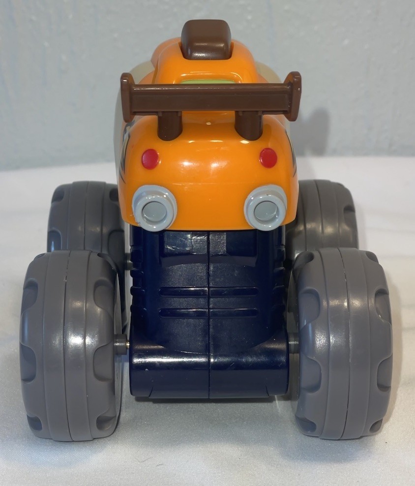 2 Animal Monster Trucks Pull Back Cars Push Button Crocodile Leopard