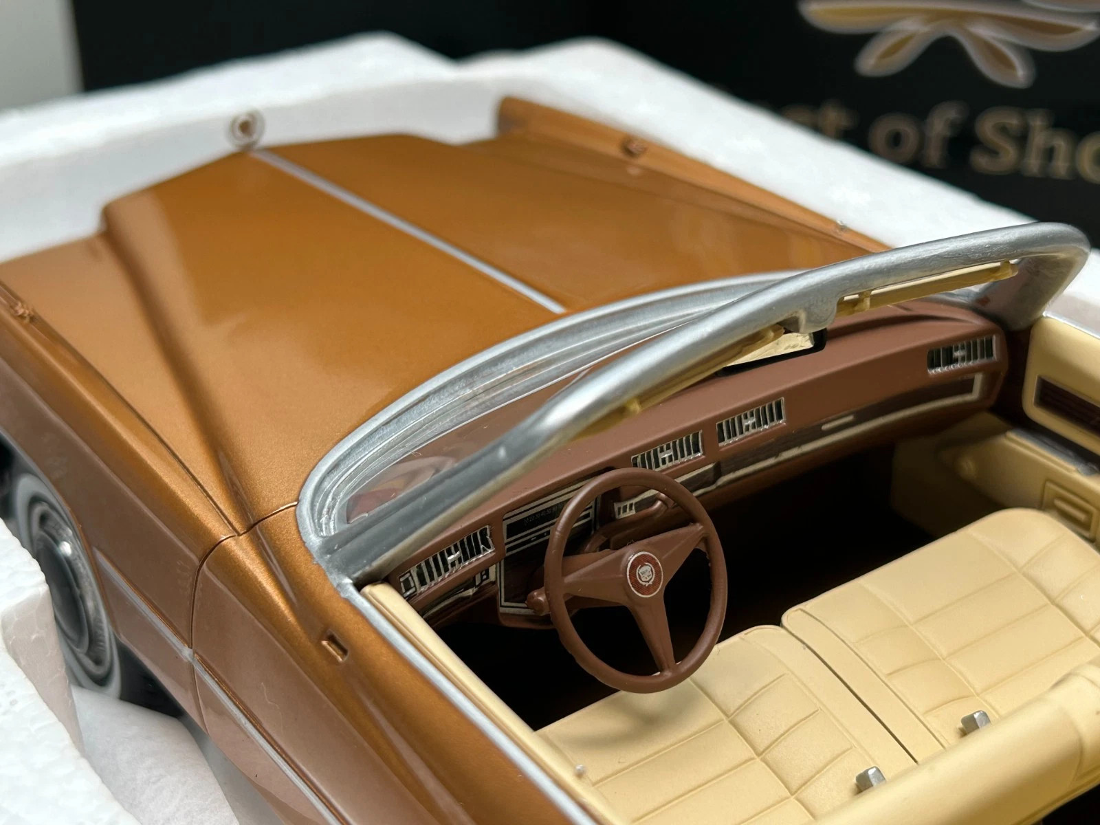 Bos 1/18 1976 Cadillac Eldorado Convertible Bronze Metallic Resin Car Model New