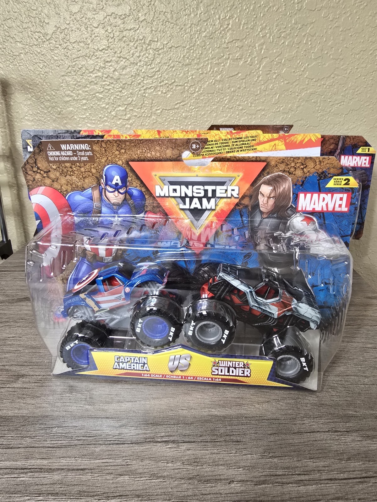Monster Jam x Marvel 2 Pack Lot of 4(8 Trucks).