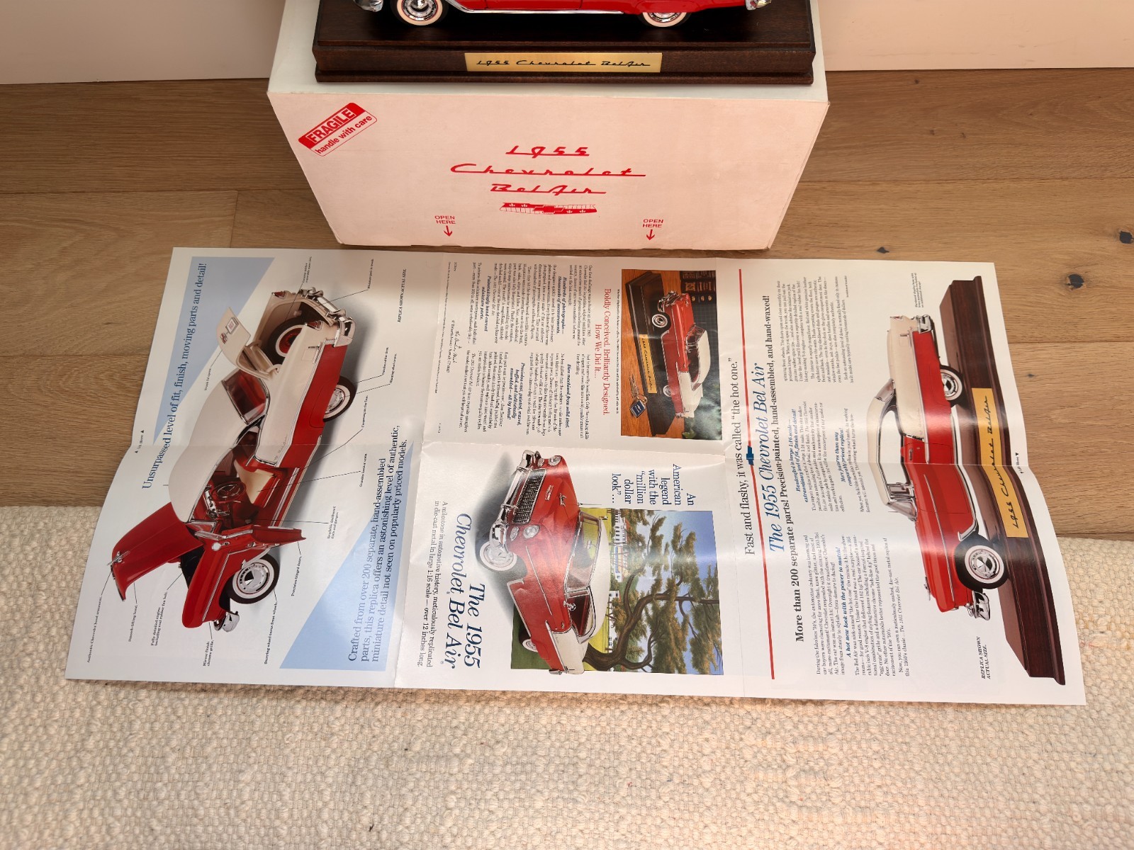 Danbury Mint 1955 Chevrolet Bel Air 1:16 Diecast Model – Original Box & Papers