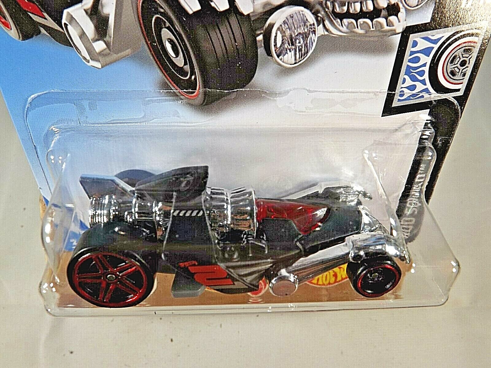 2019 Hot Wheels #145 Rod Squad 1/10 TUR-BONE CHARGED Chrome-Black w/RedPr5BlkDD8