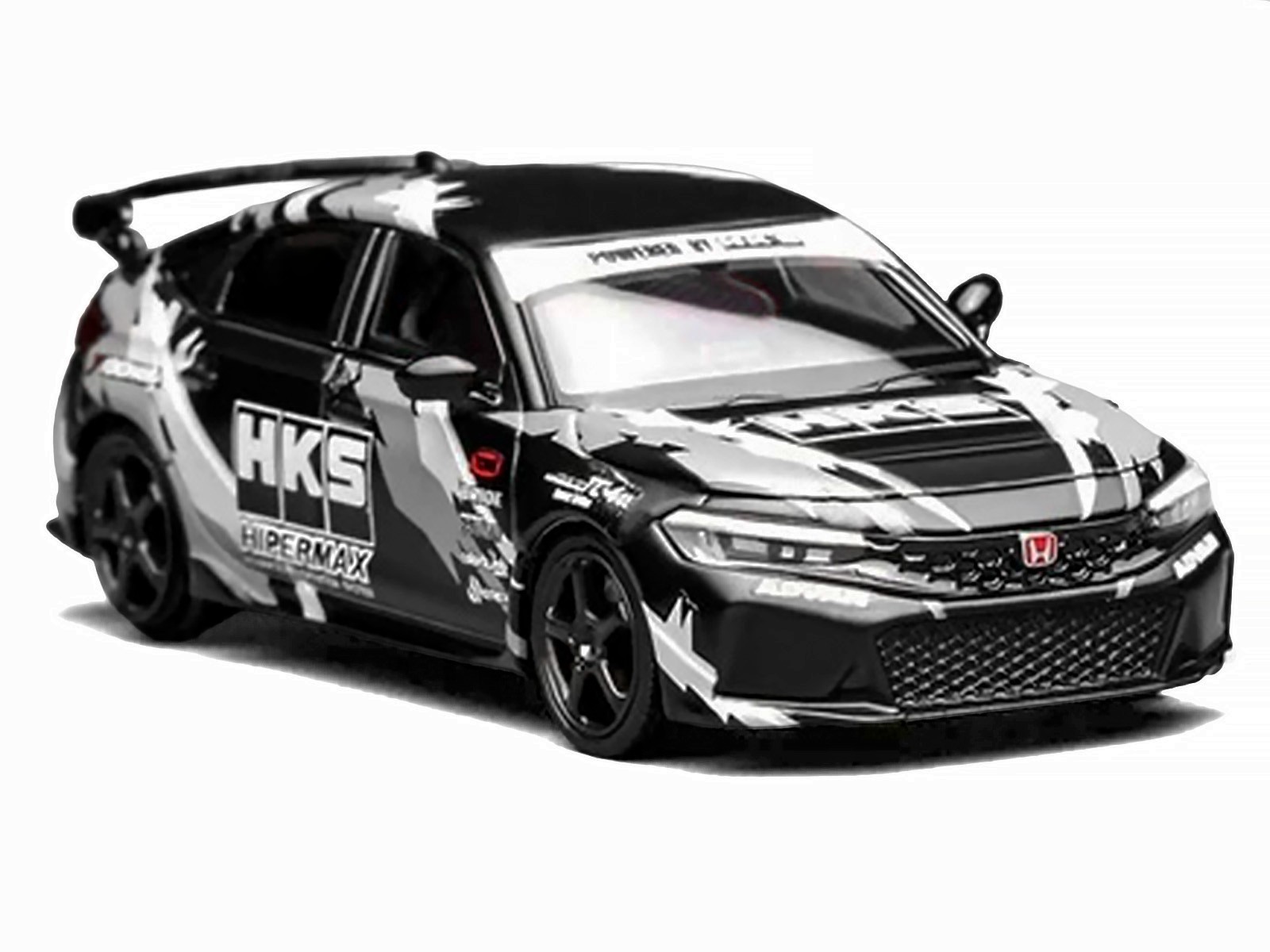 HONDA CIVIC TYPE R (FL5) RHD “HKS” MATT BLACK 1/64 DIECAST BY MOTORHELIX M65320