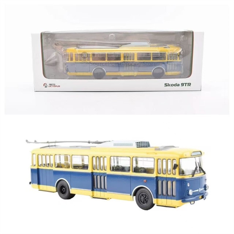 1:43 Modimio Bohemian Skoda 9TR Czech Trolley Bus Metal Model Display 103566