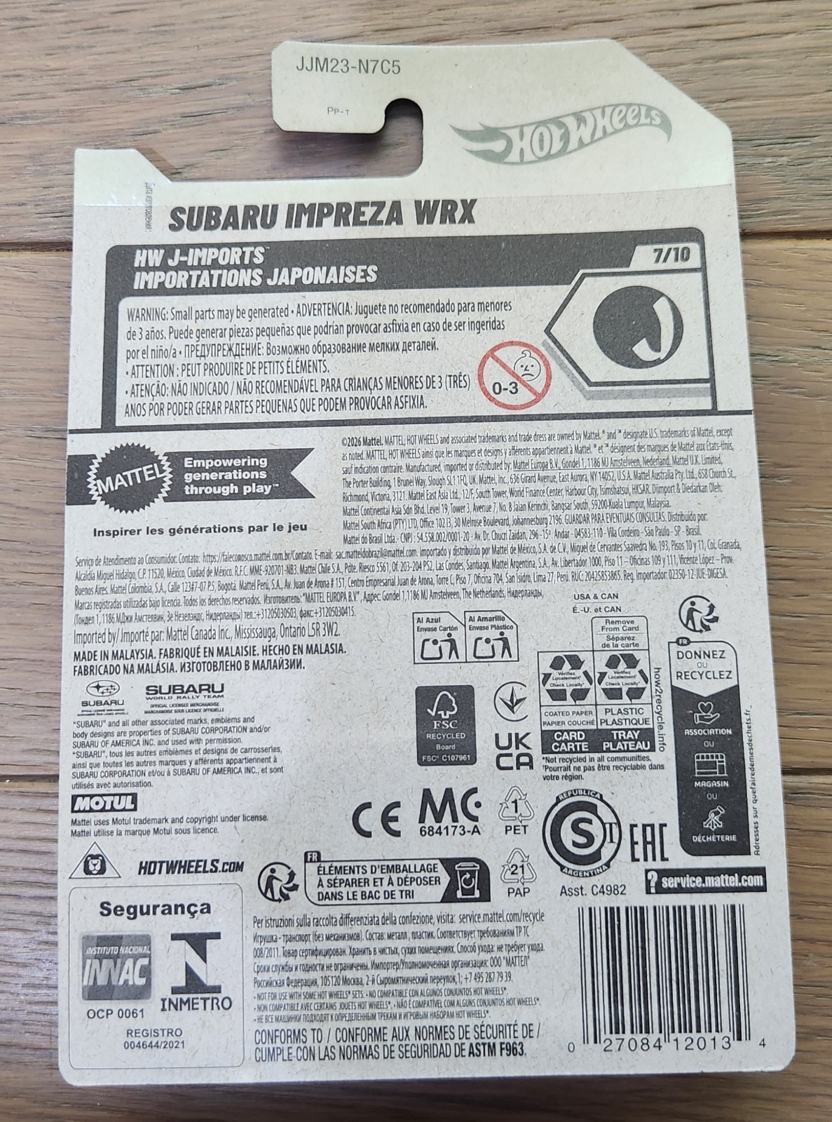 Hot Wheels Subaru Impreza WRX – STH 2026 J Case
