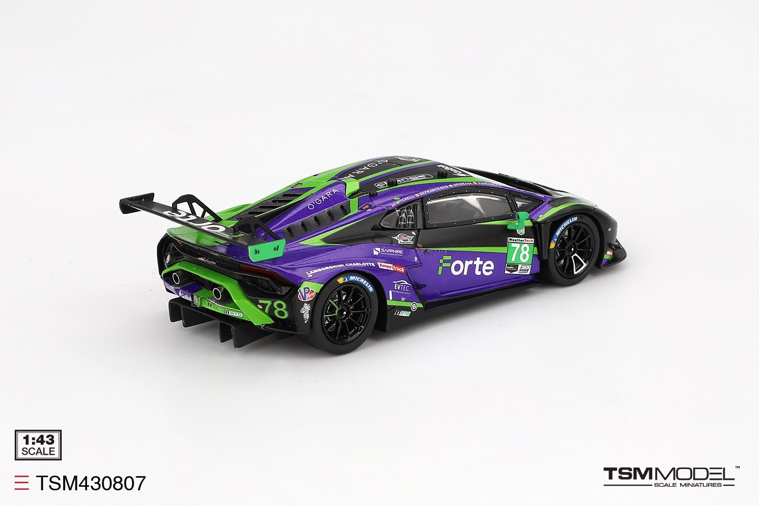 TSM-Model 1:43 Lamborghini Huracán GT3 EVO2 #78 Forte Racing 2024 IMSA Daytona