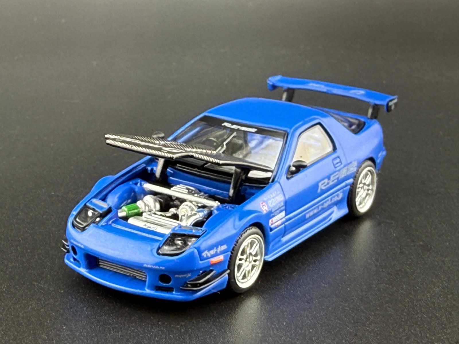 Pop Race Mazda RX7 FC3S RE-Amemiya Blue 640290 1/64
