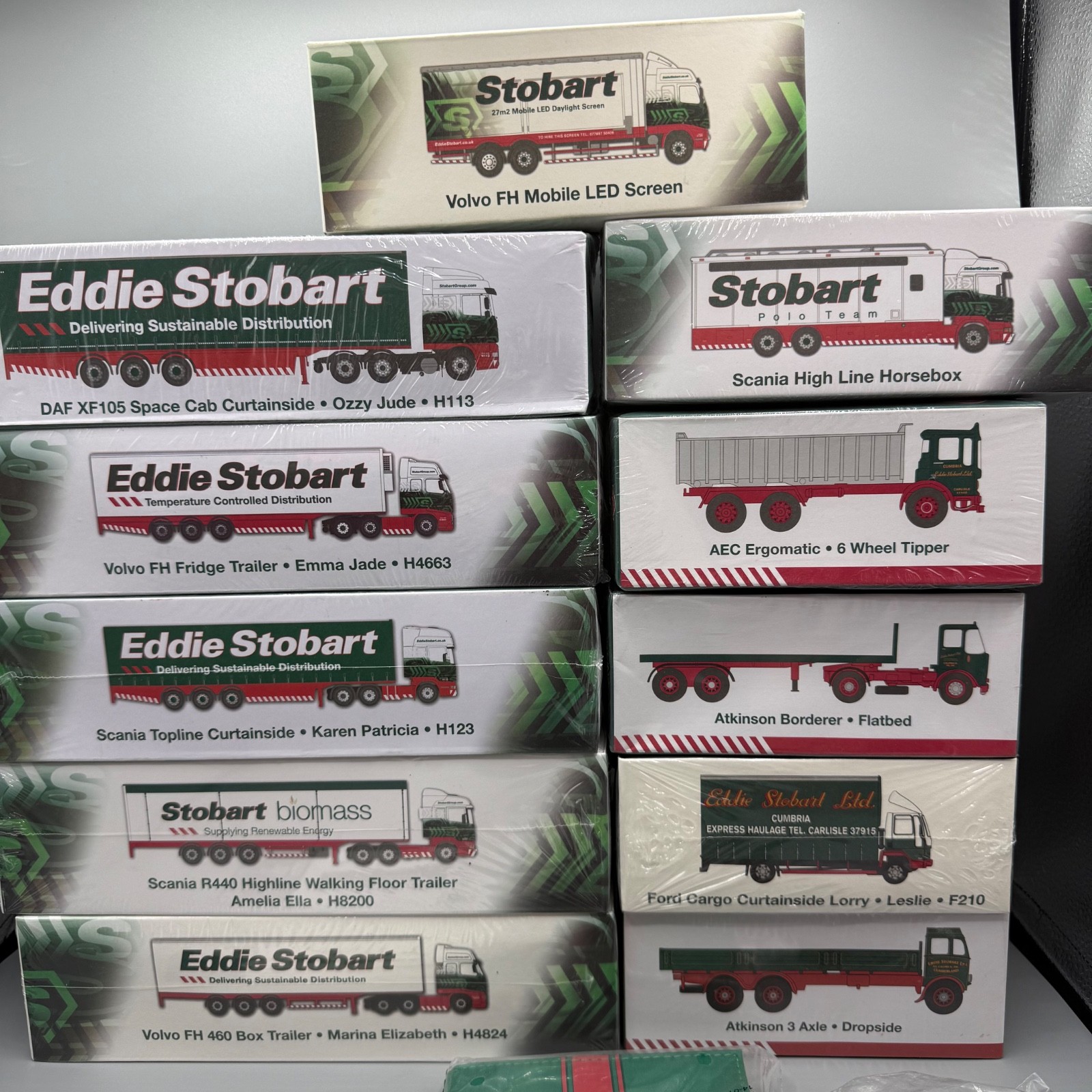 Eddie Stobart Diecast Vehicles Bundle 1:76 x11 + Notebook & Coasters