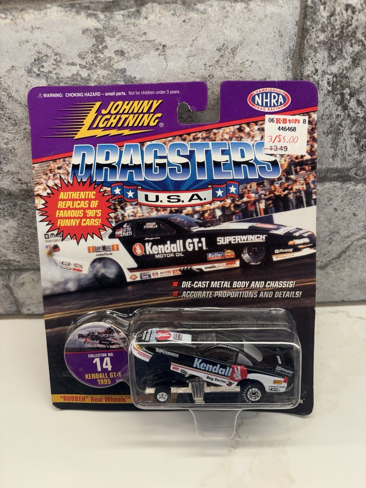 Johnny Lightning Dragsters USA Kendall GT-1 1995 #14 Funny Cars Chuck Etchells