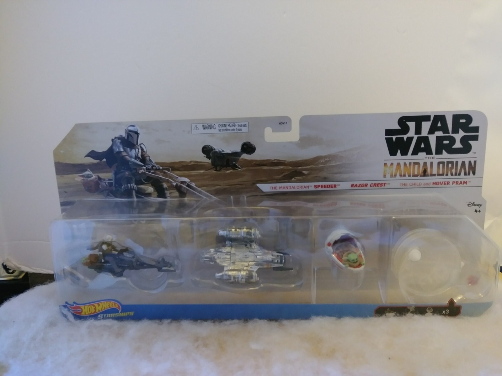 Hot Wheels Star Wars The Mandalorian Speeder Razor Crest The Child w/Hover Pram