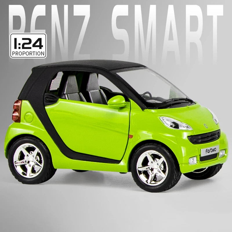 1:24 Car Smart Fortwo Alloy Metal Diecast Vehicle Toy Car Model Metal Car Toys