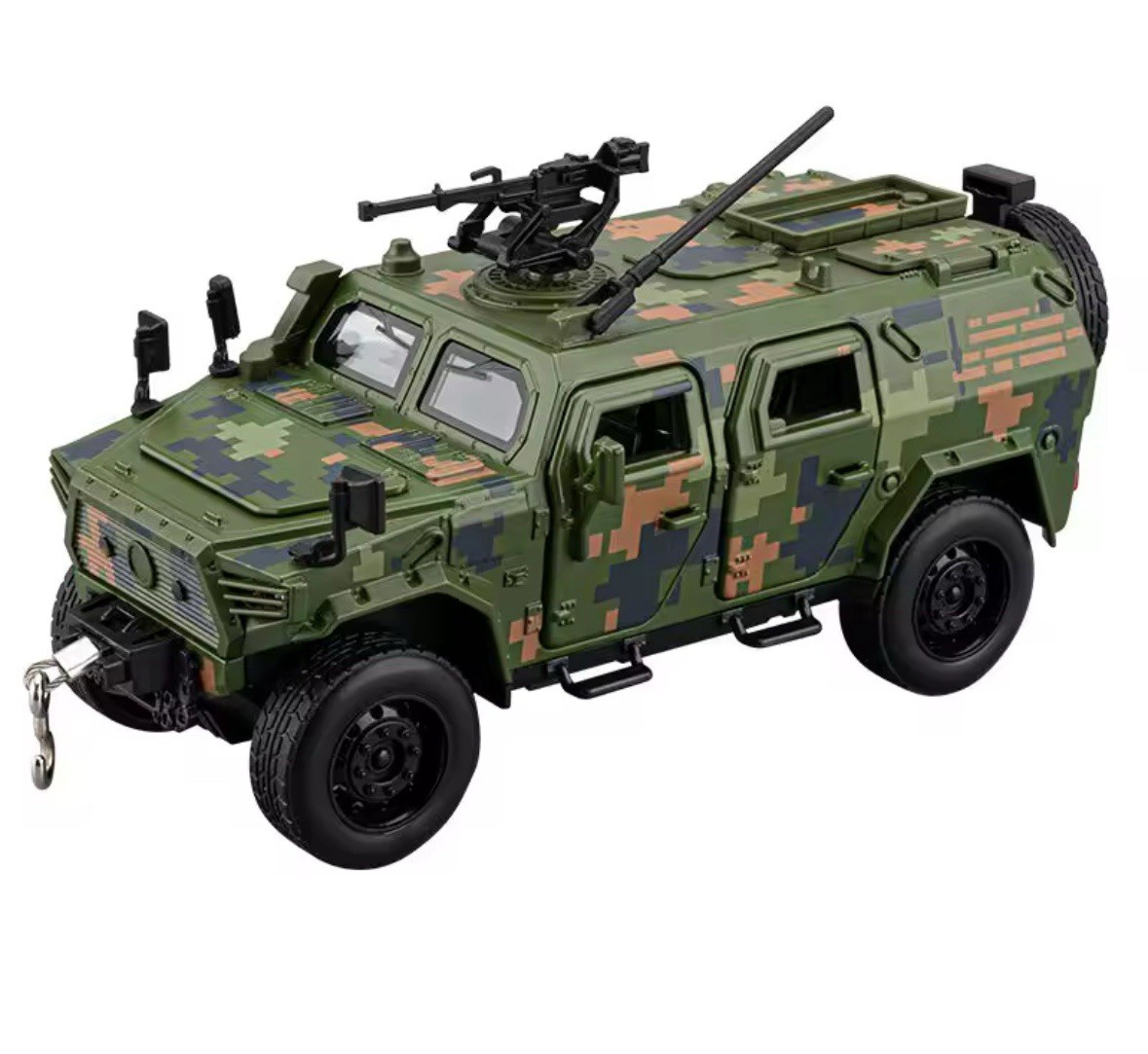 1:32 Simulated military alloy off-road vehicle model,