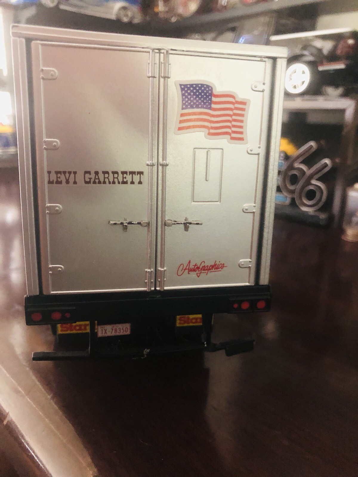 1:28 Enzaka Peterbilt Black W/Levi Garrett Refrigerated Van Trailer