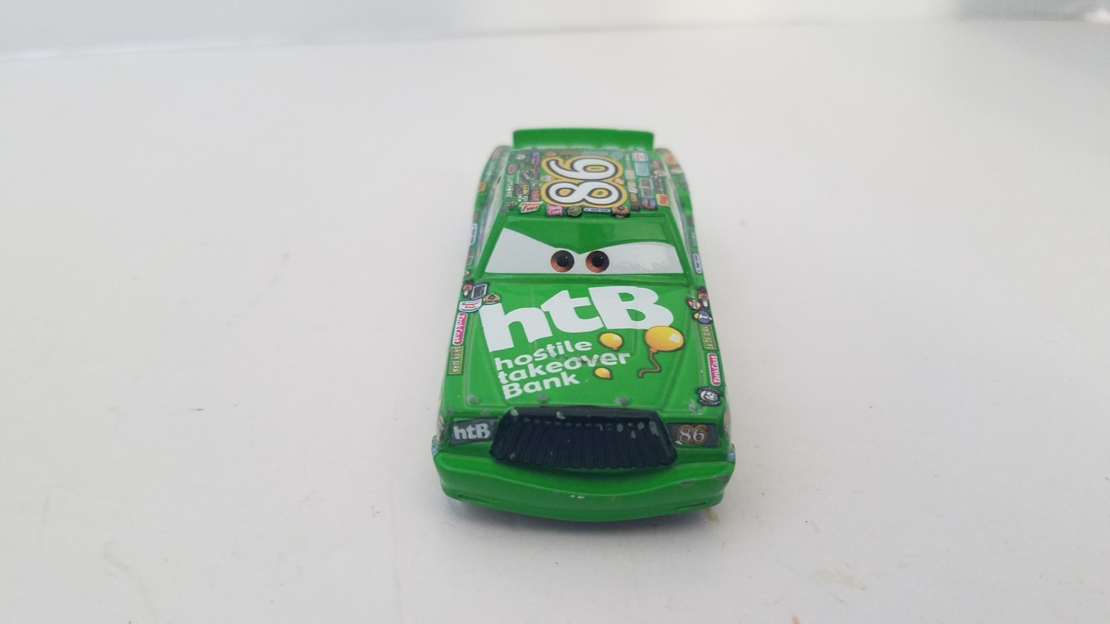 Disney Pixar Cars Green #98 Chick Hicks Diecast Car Vehicle Lot 2 Hot Roddin