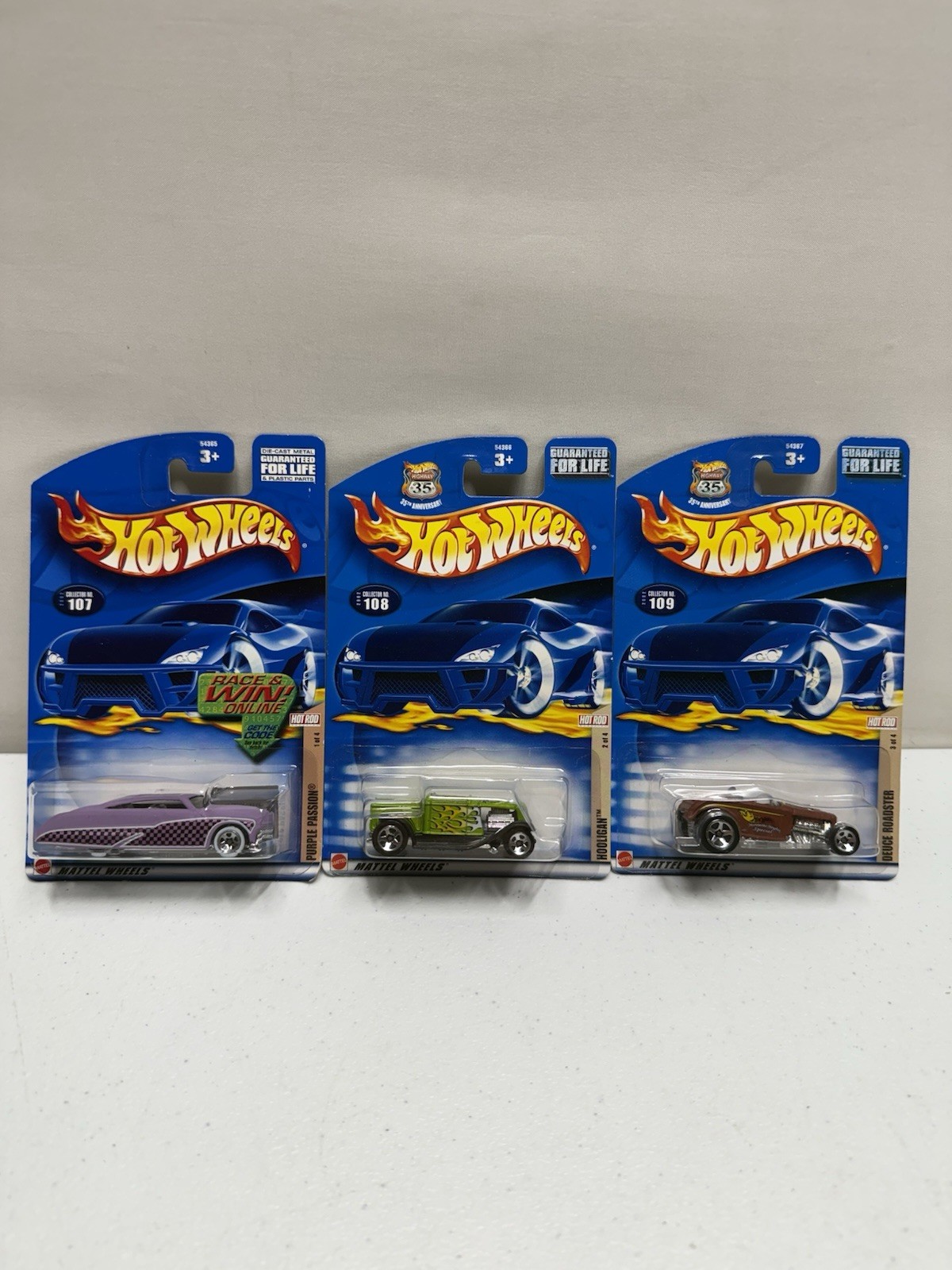 2002 Hot Wheels Die Cast Cars -Various- Vintage Lot Of 7 New In Original Cards
