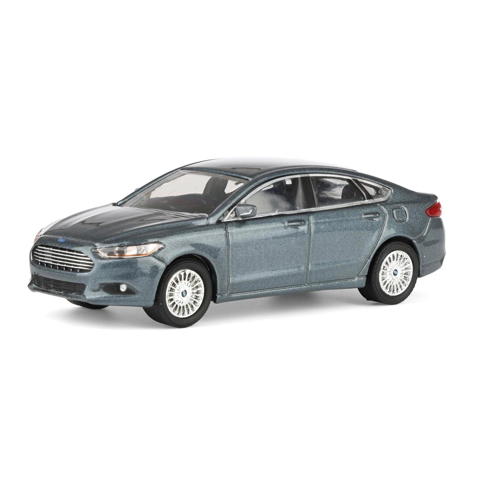 Greenlight 1/64 2013 Ford Fusion SE, Gray, Rick’s Auto Sales 51623