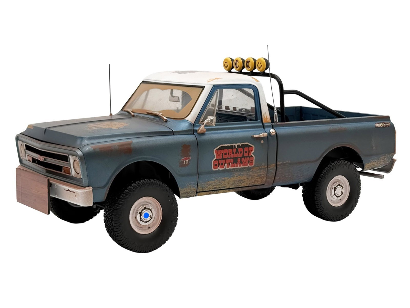 1967 CHEVROLET K-10 WORLD OF OUTLAWS PUSH TRUCK RUSTED 1/18 BY ACME A1807223
