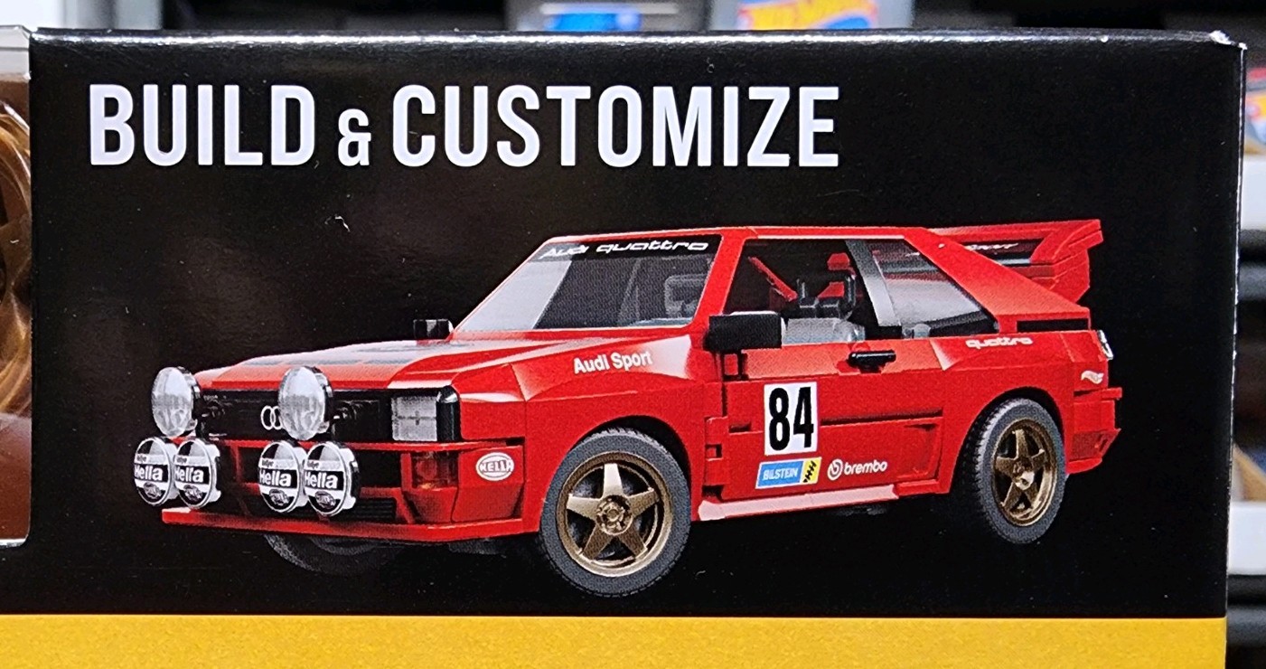 2026 Mattel Brick Shop Hot Wheels ’84 Audi Sport Quattro 864 Piece Building Set