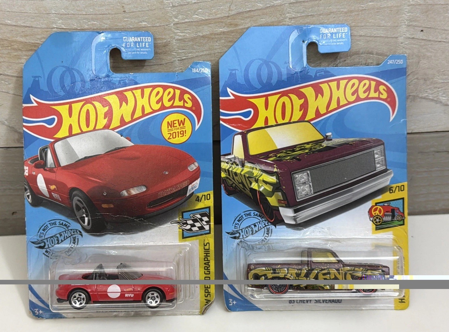 LOT of 2 Hot Wheels 83 Chevy Silverado & ’91 Mazda Miata MX-5 NEW