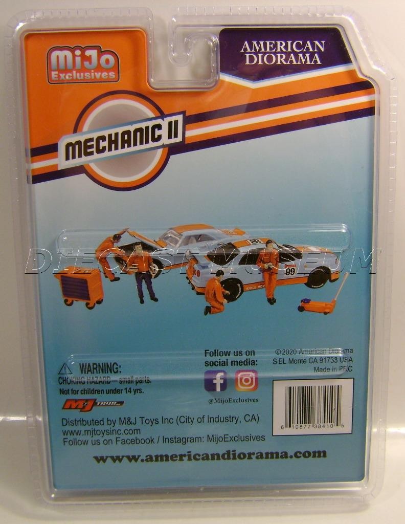 MECHANIC II FIGURES SET DIE CAST METAL 1:64 SCALE AMERICAN DIORAMA MIJO 2020