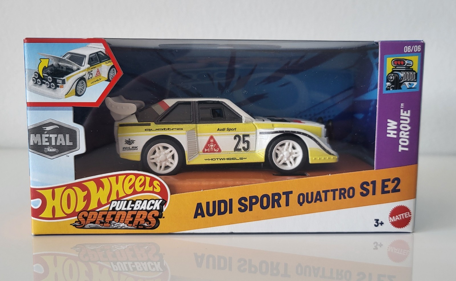 Hot Wheels Pull-Back Speeders Audi Sport Quattro S1 E2 1:43 2025 NEW