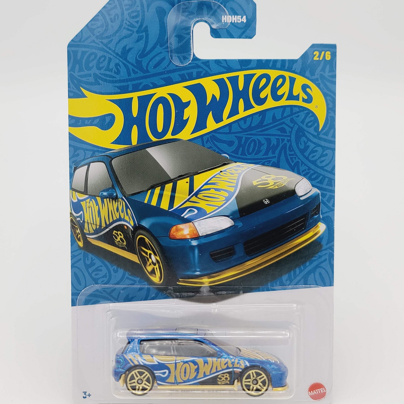 Hot Wheels ’92 Honda Civic EG (2026 Pearl & Chrome 58th Anniversary Mix 1)