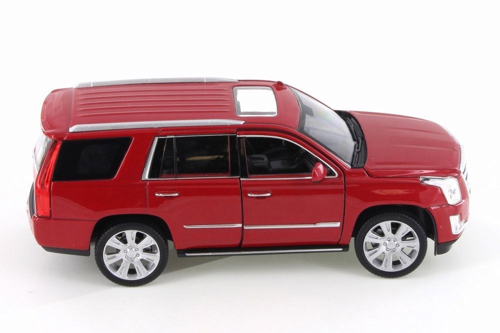2017 Cadillac Escalade, Red – Welly 24084/4D – 1/24 Scale Diecast Model Toy Car