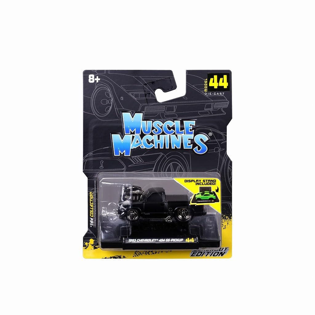 Maisto 1/64 Muscle Machines MM 1993 Chevrolet 454 SS Black Diecast Car MS15584BK