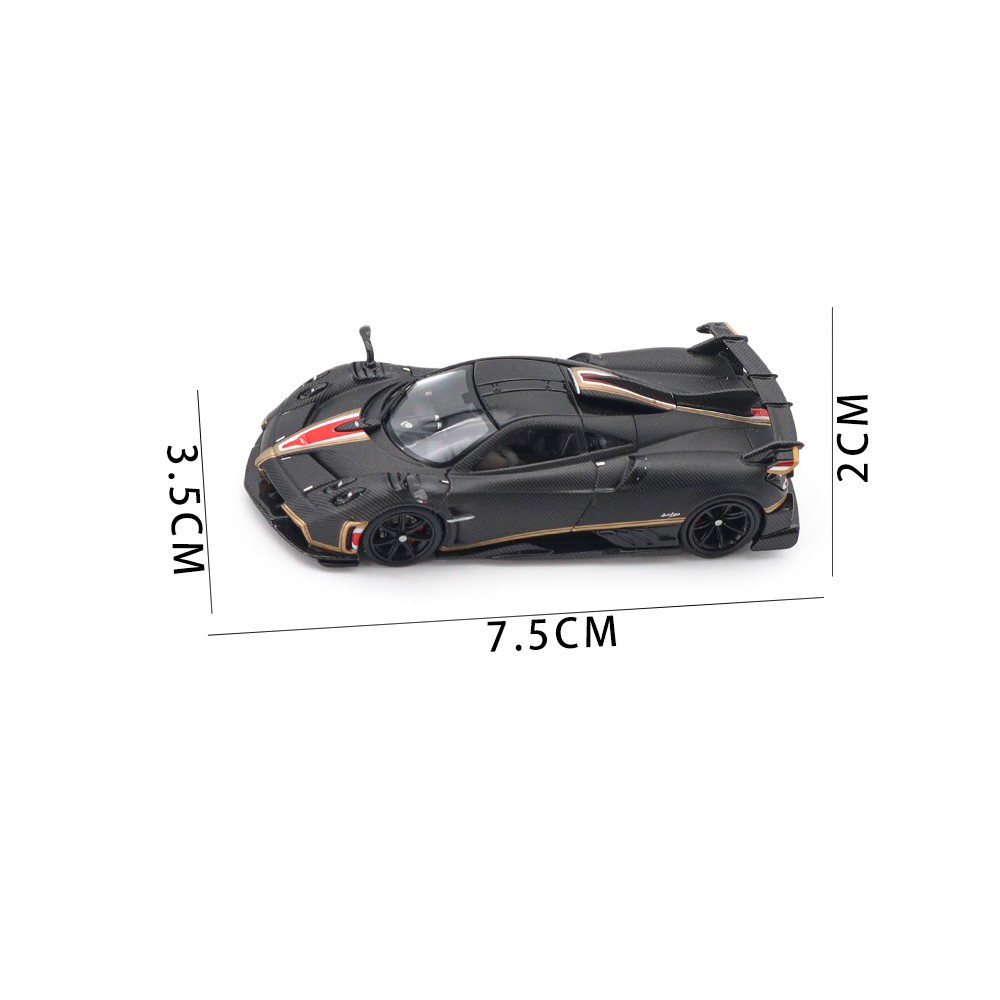 1/64 LCD Pagani Imola Matt Black Carbon Diecast Model Toy Car Gifts For Friends