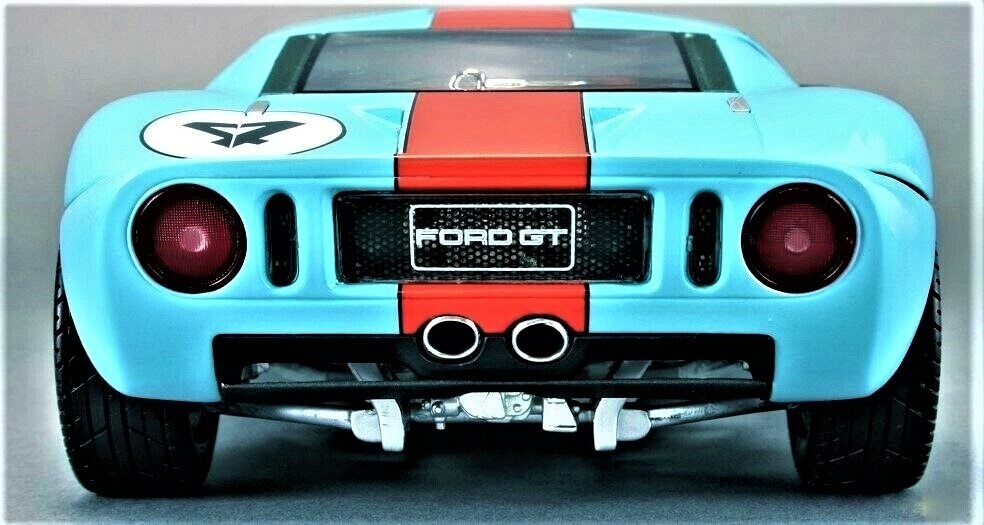 Ford GT40 Race Car Classic Custom Concept Model Hot Rod Carousel BLU 1:18