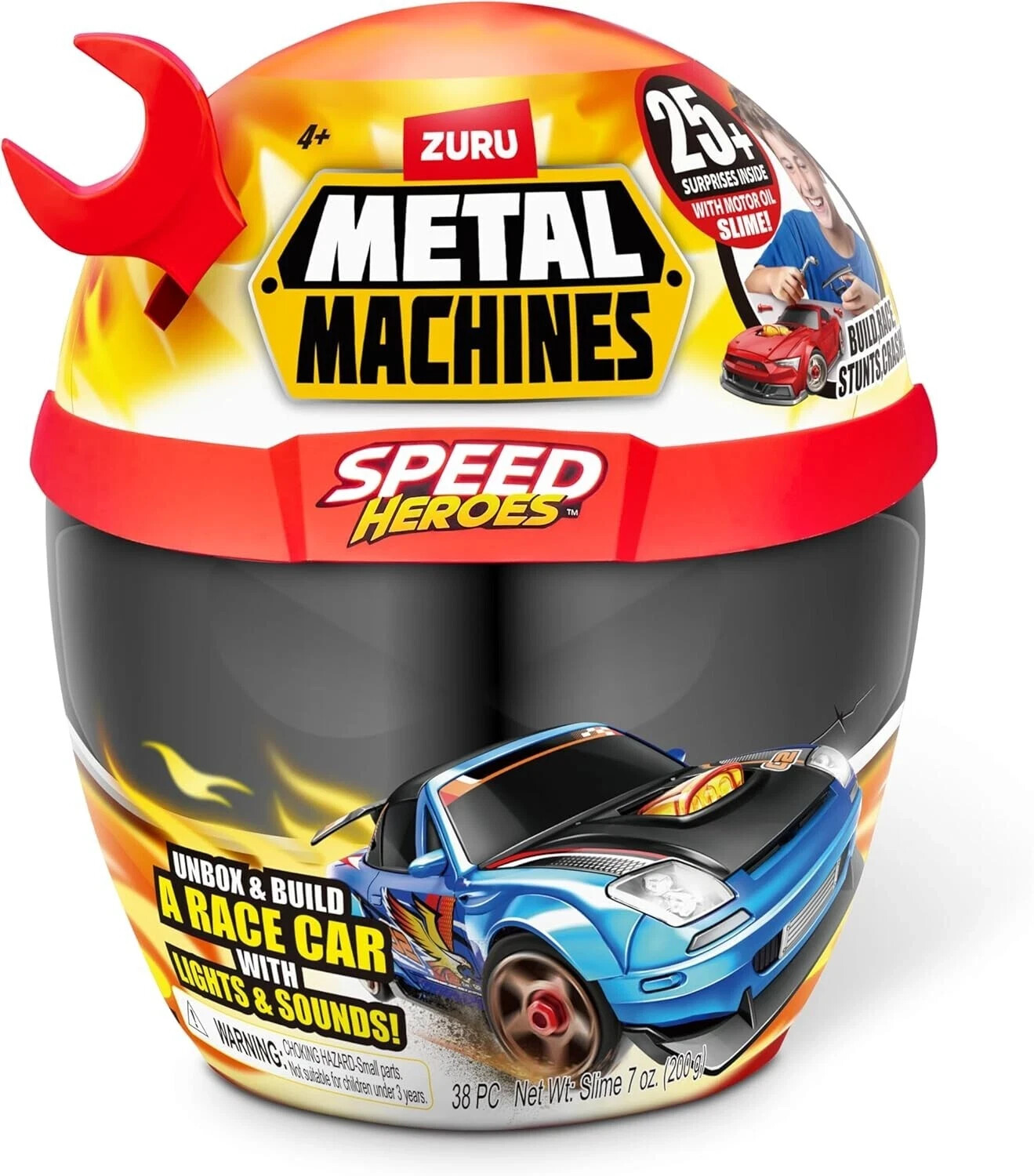 Metal Machines Speed Heroes Red Zuru 20+ Surprises Build Your Car 2 new
