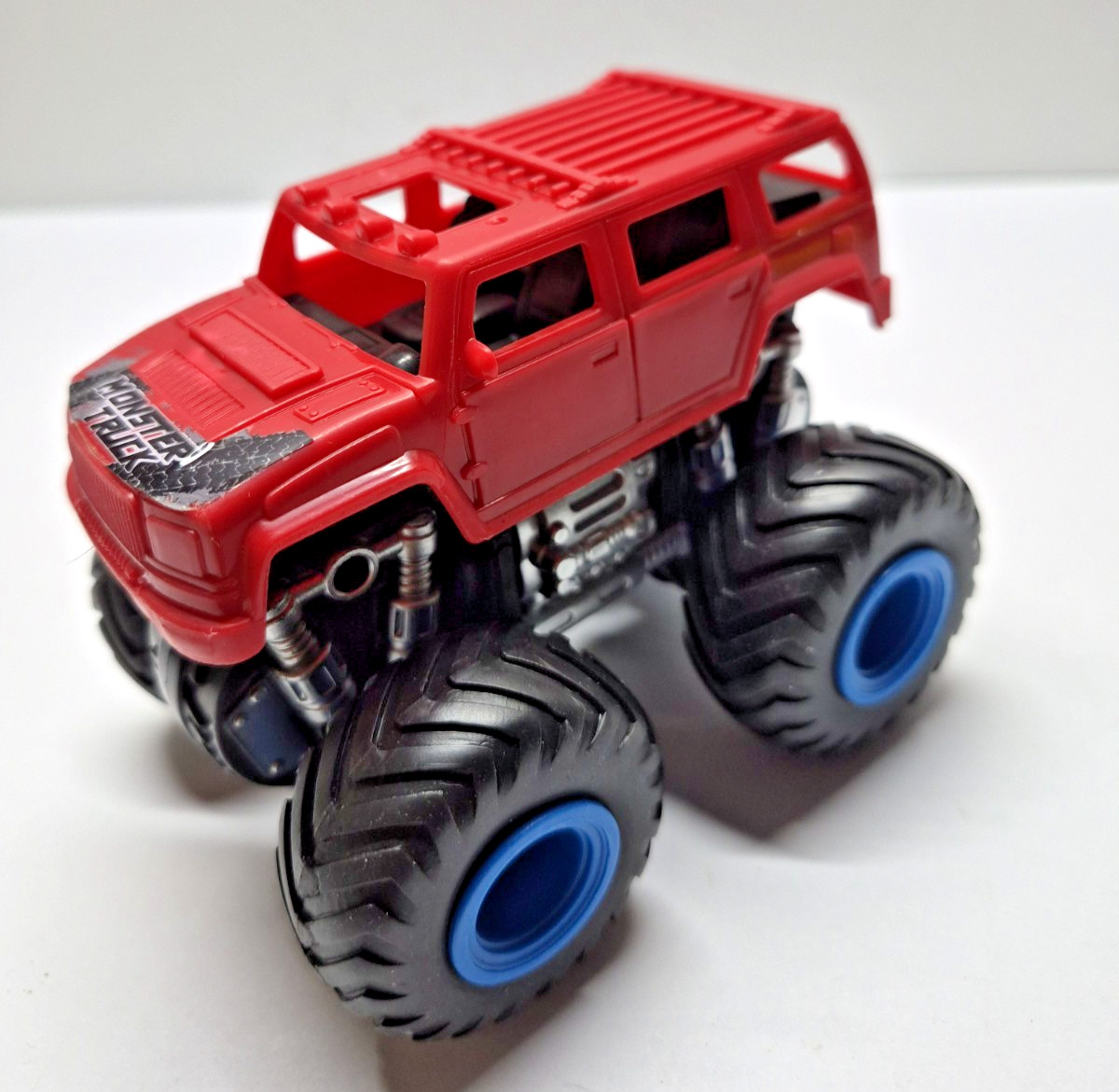 Kid Connection Red Hummer Monster Truck With Blue Rims Friction-Powered