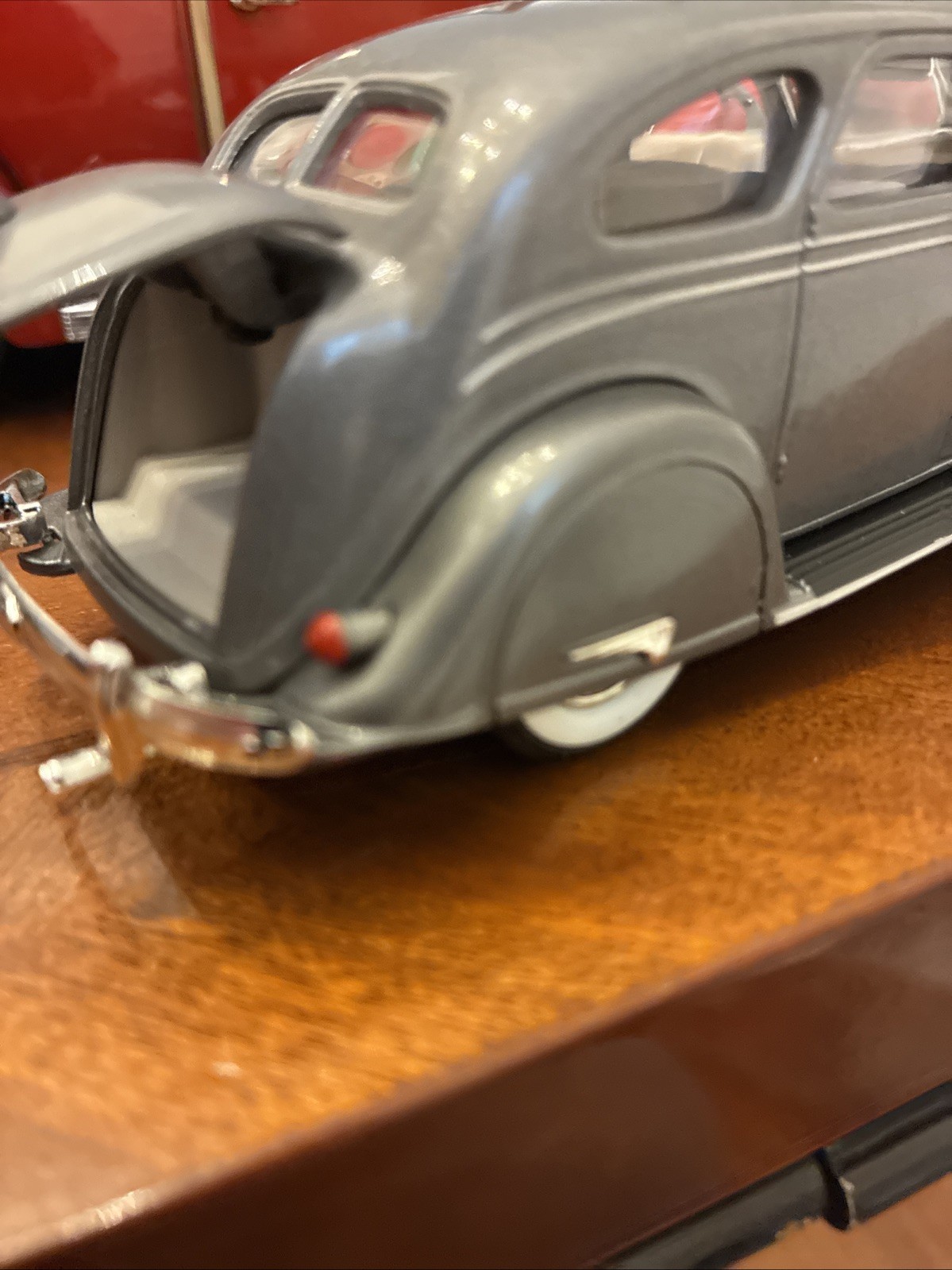 1933 Chrysler Airflow Gray Diecast Car EST 1/34 ( Length 6.5”)