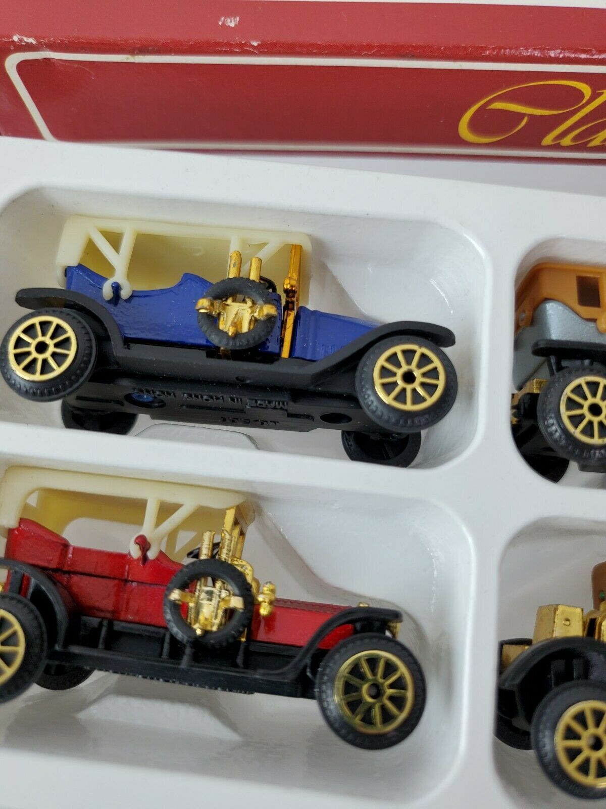 Die Cast Metal Vintage Classic Cars Set of 6 in Box Collectible Holiday Decor