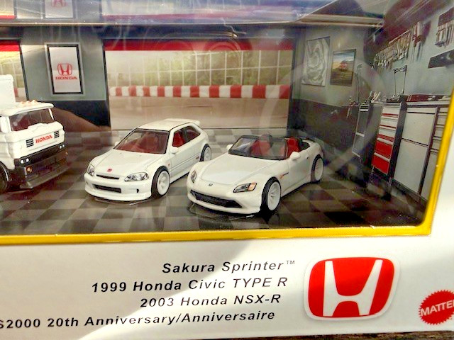 Hot Wheels 2025 Premium Diorama Honda Set Civic Type-R, NSX-R, S2000