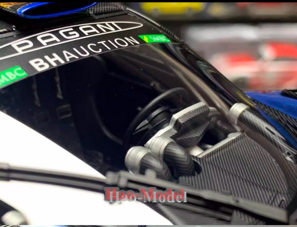 HH 1/18 Pagani Zonda R Safety Model Car painting Resin Diecast Gifts Blue carbon