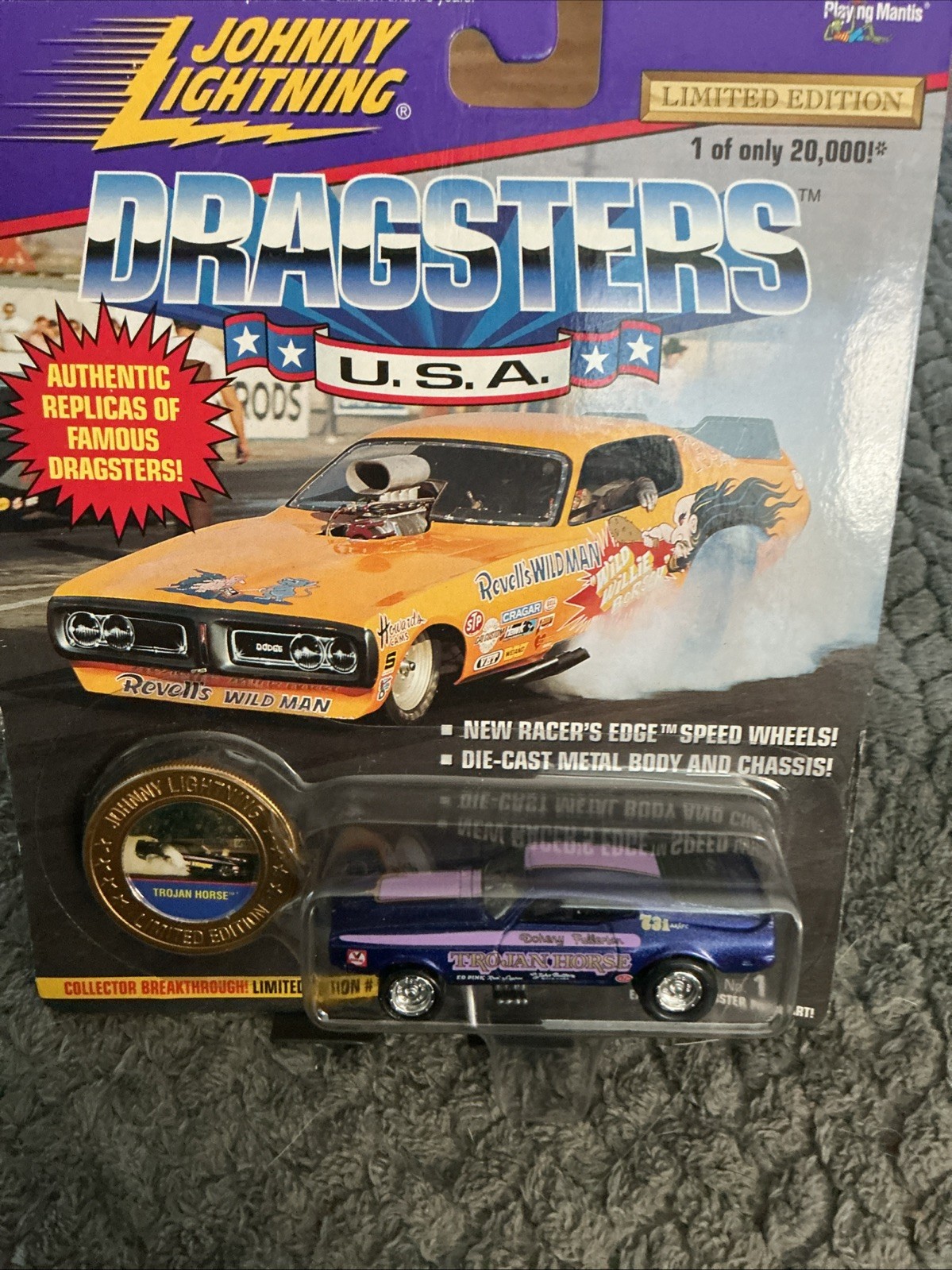 Johnny Lightning Gray Trojan Horse Dragsters U.S.A. Die Cast Car Limited Edition