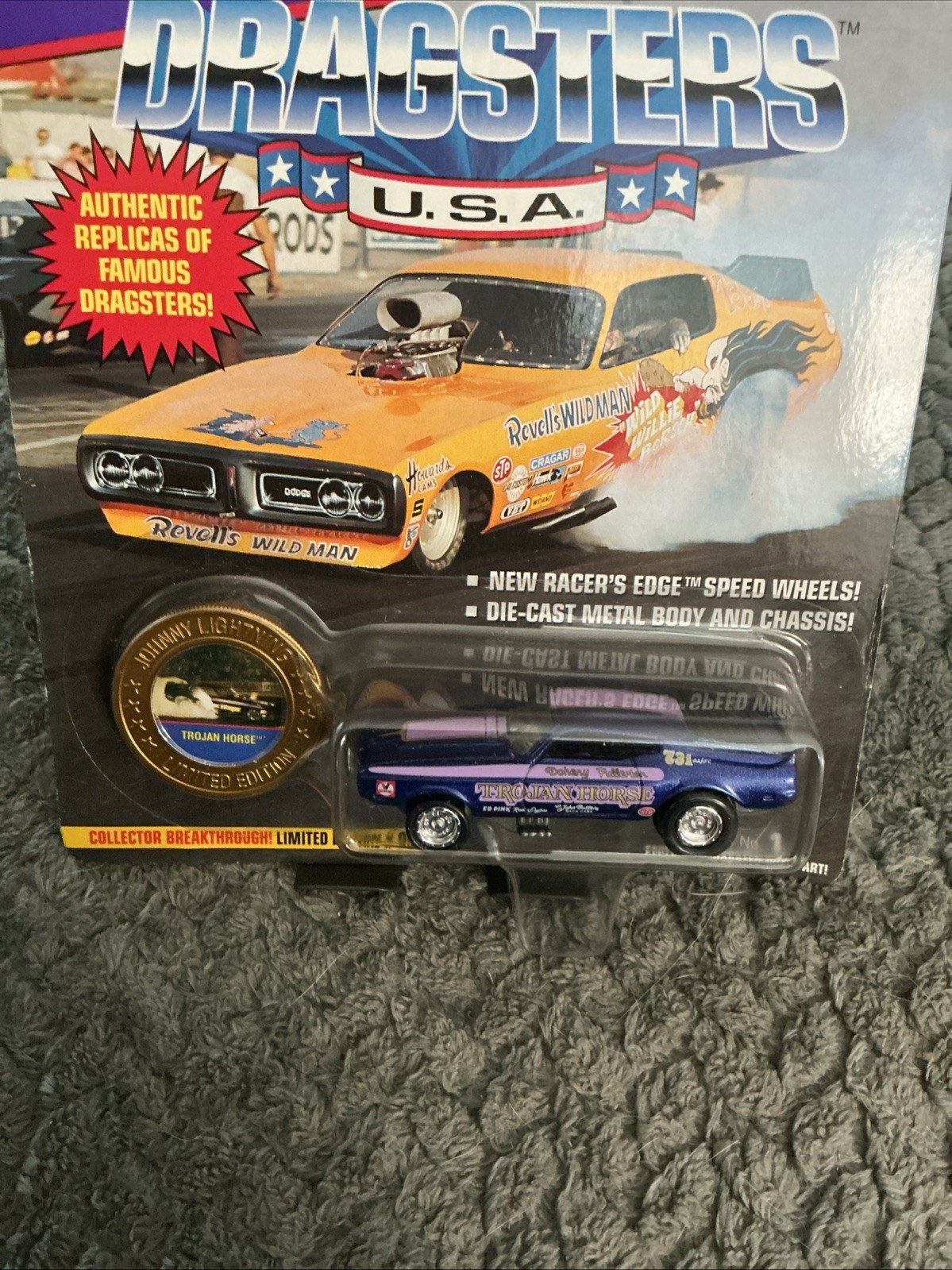 Johnny Lightning Gray Trojan Horse Dragsters U.S.A. Die Cast Car Limited Edition