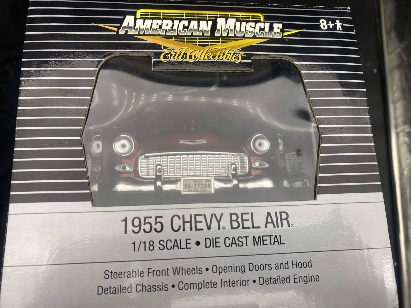 ERTL Amer Muscle 55 Chevy Bel Air Maroon & Silver Two-Tone Limited Ed.