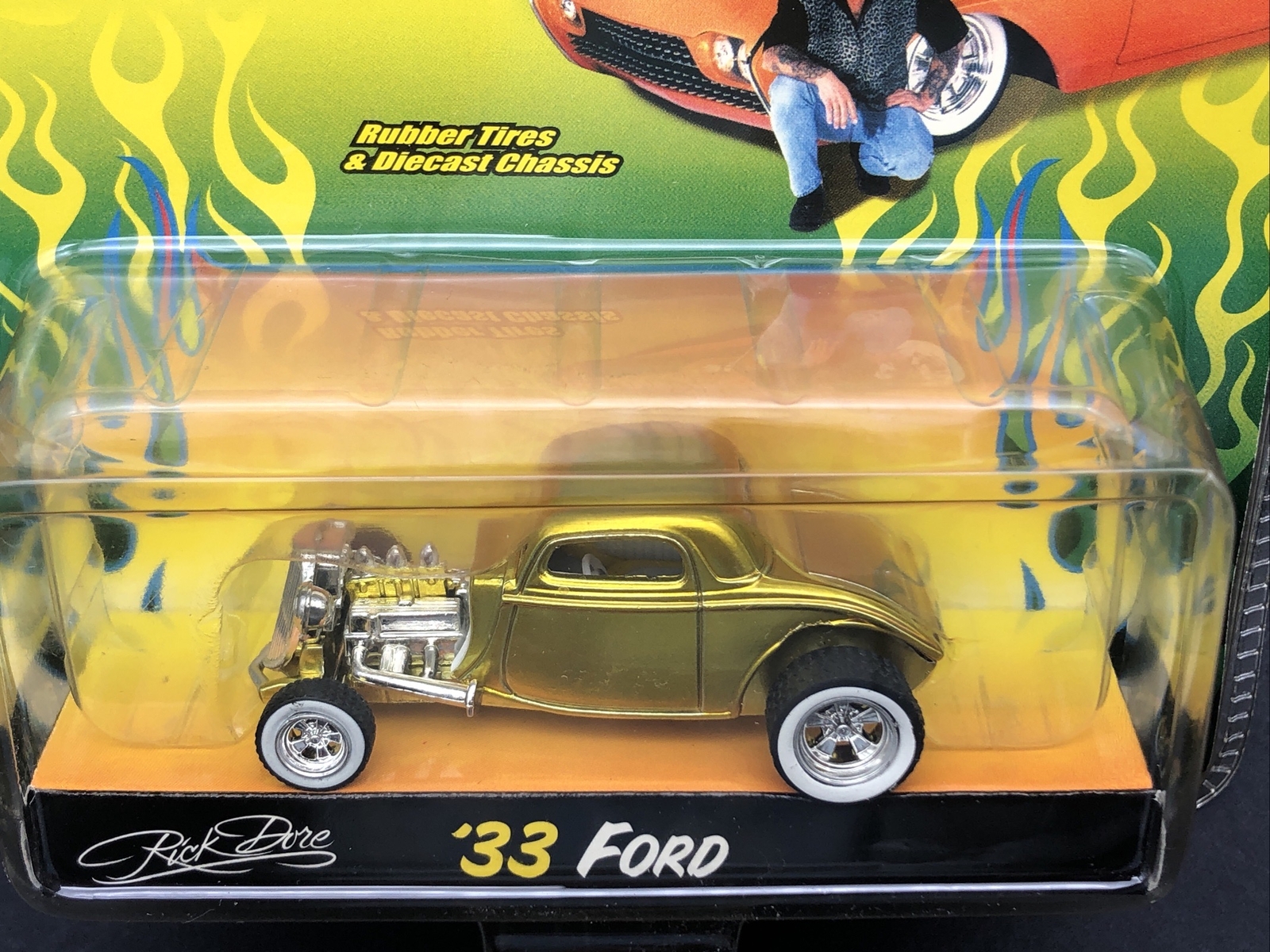 Jada Road Rats Rick Dore Series 1933 33 Ford Gold Diecast Rubber Tires 1/64