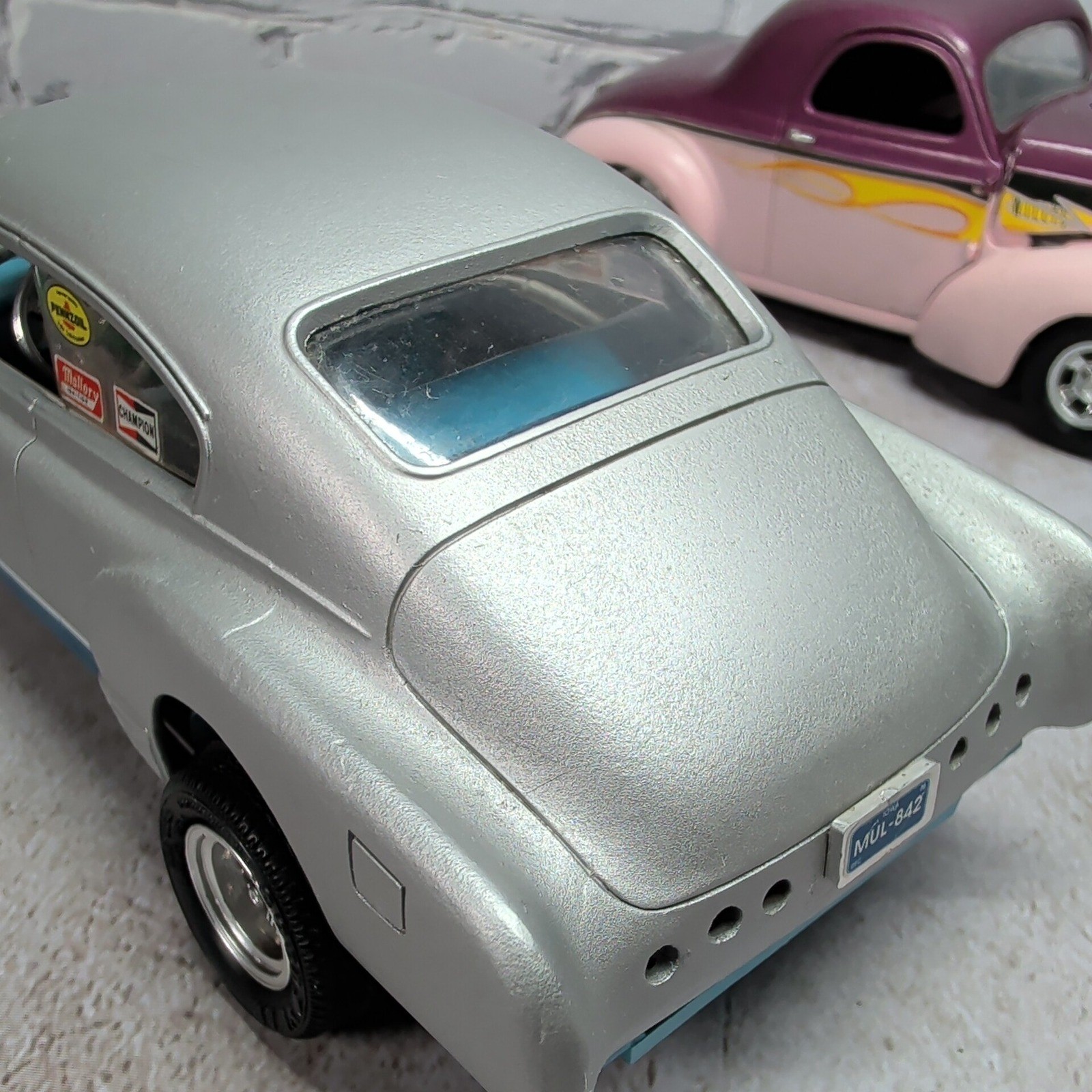 Built Custom Hot Rod Model Car Lot Willys Coupe & Chevy Drag Style