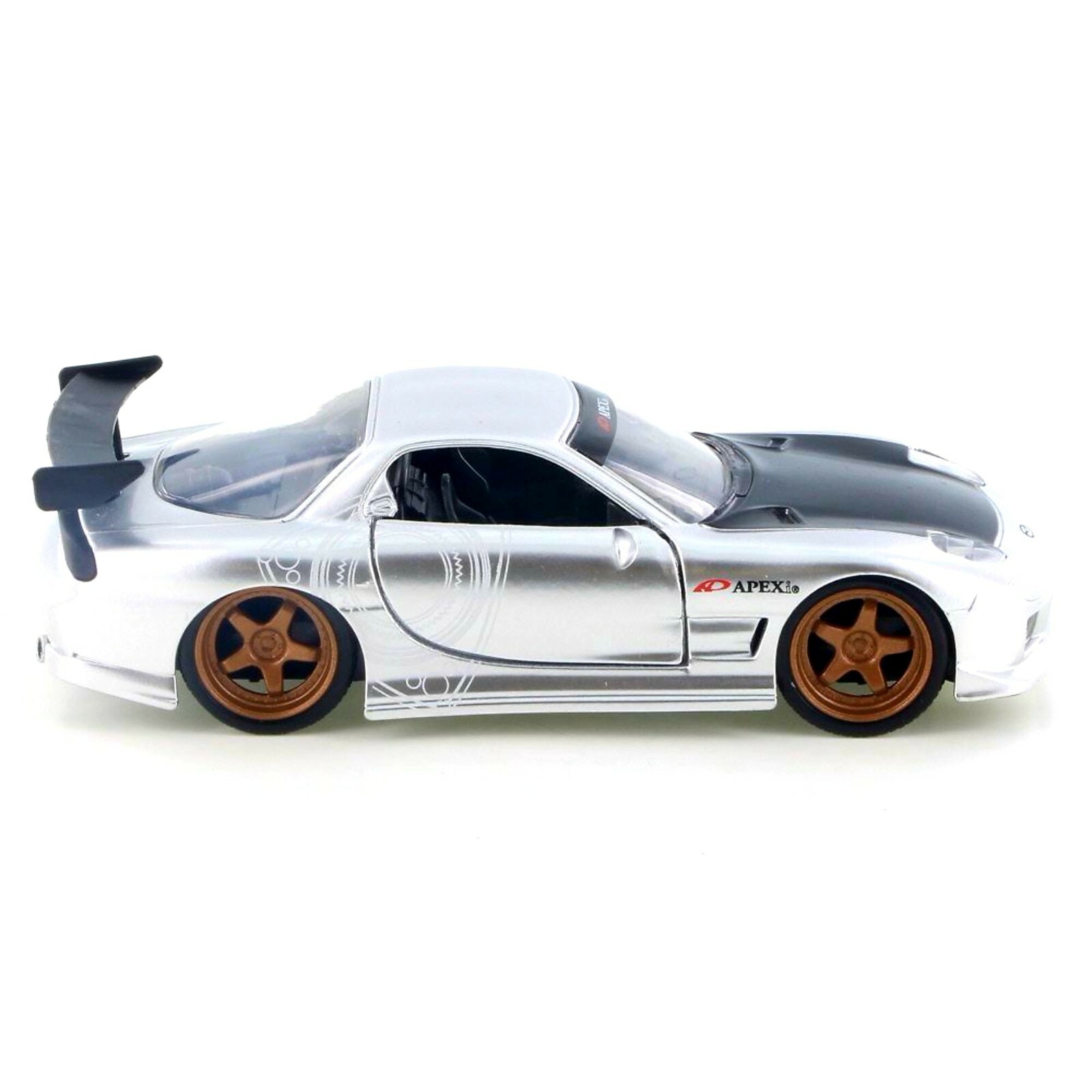 98563 1993 Mazda RX-7 Hard Top, silver Jada – 1/32 Scale Diecast Model Toy Car