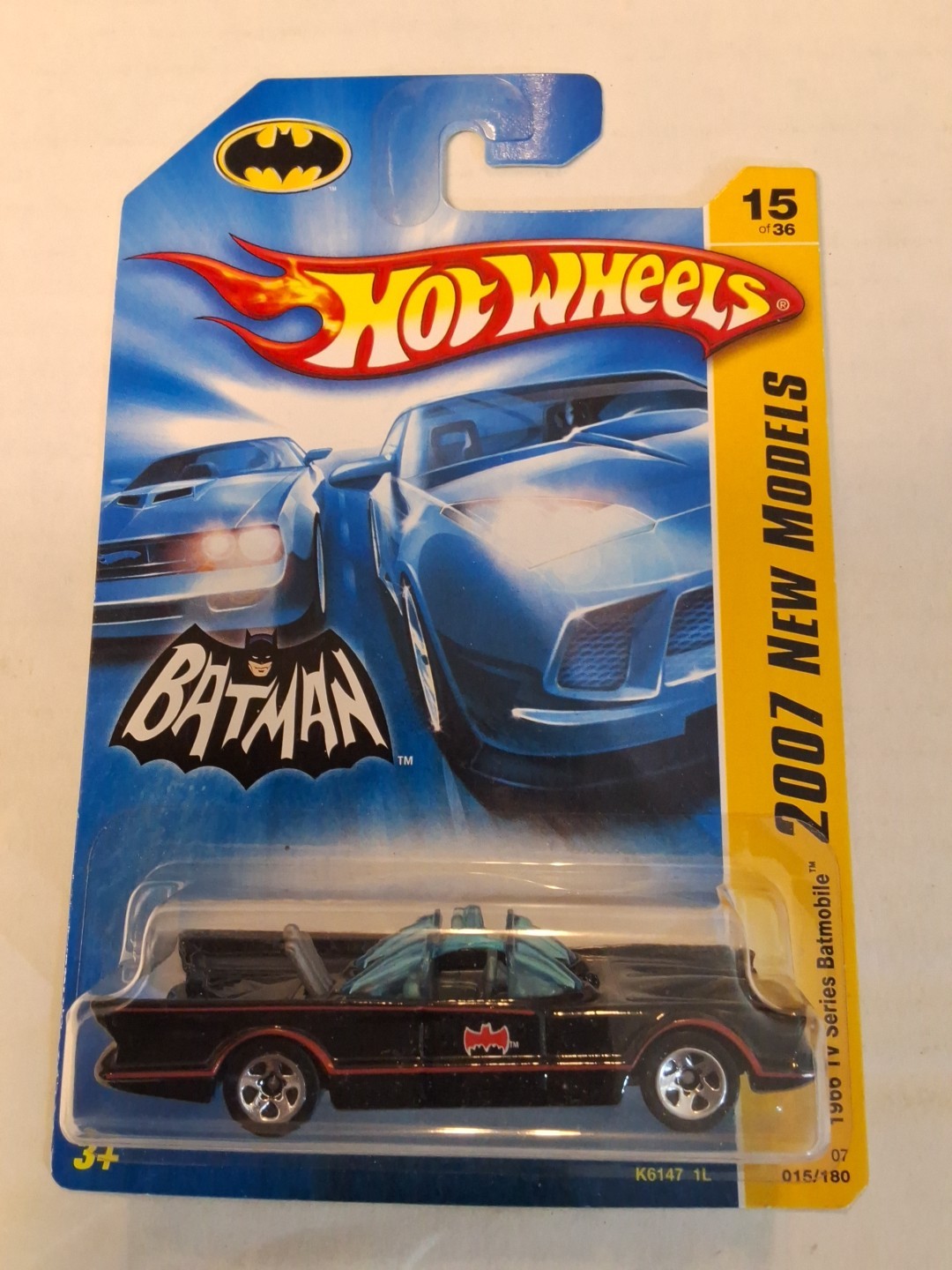 🦇2007 Mattel Hot Wheels 1966 BATMOBILE 1:64 Die-Cast Car. Batman TV DC Comics