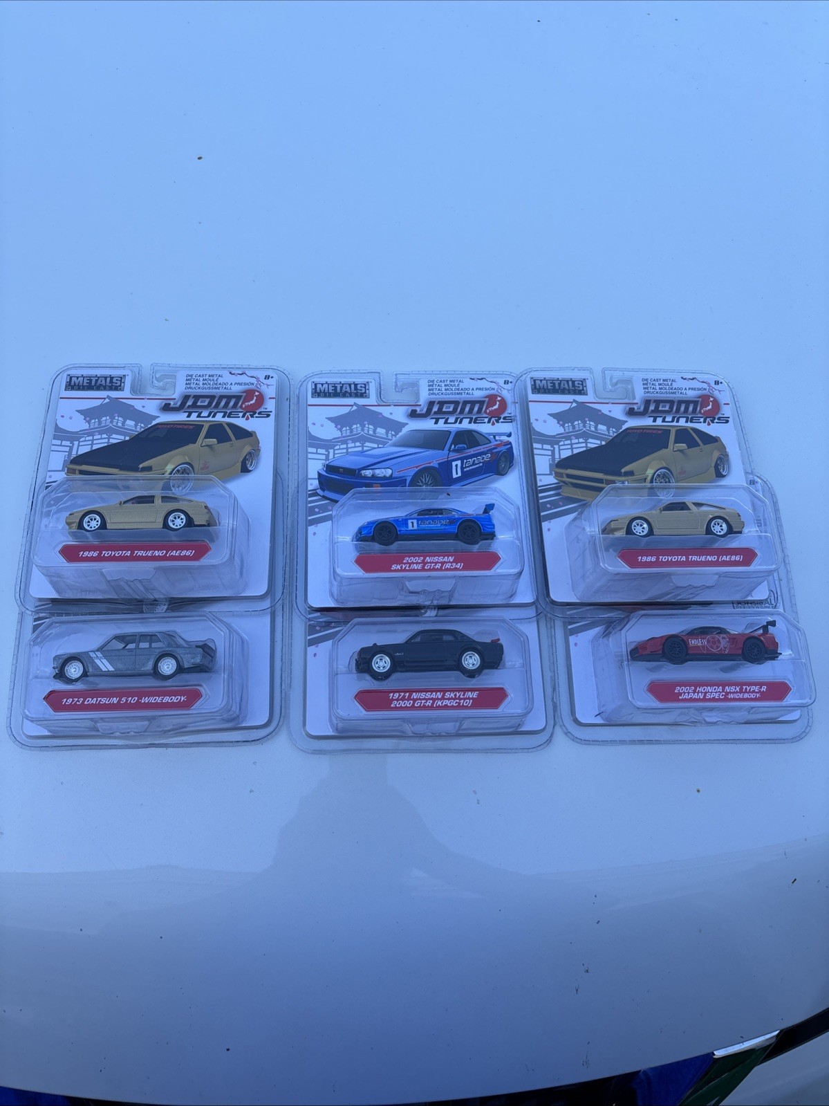 Jada Toys Metal JDM Tuners Nissan X2, Toyota X2, Honda 1 & Datsun 1 New Sealed