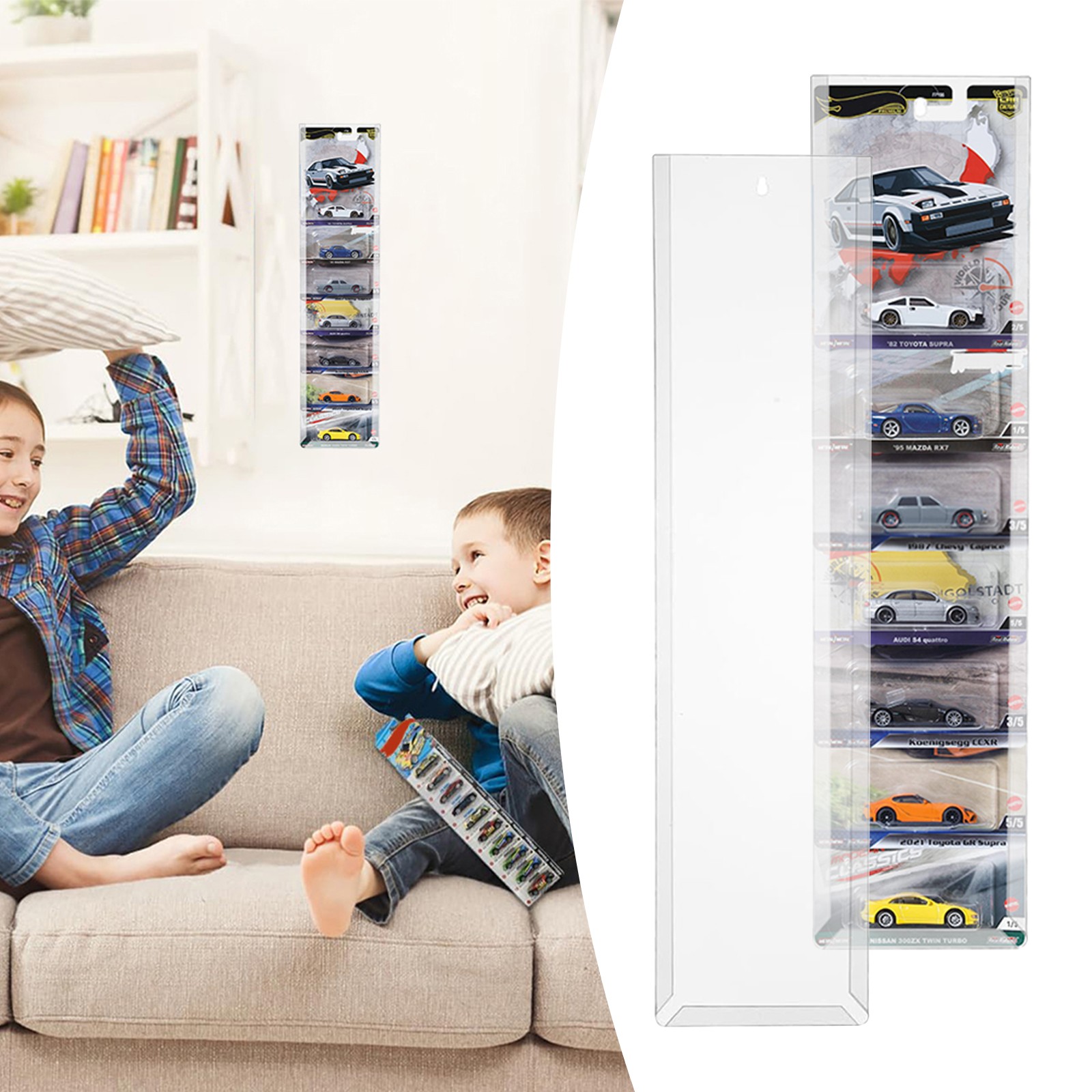 5-100Pack Diecast Display Case Wall Mount For Hot-Wheels Premium Series