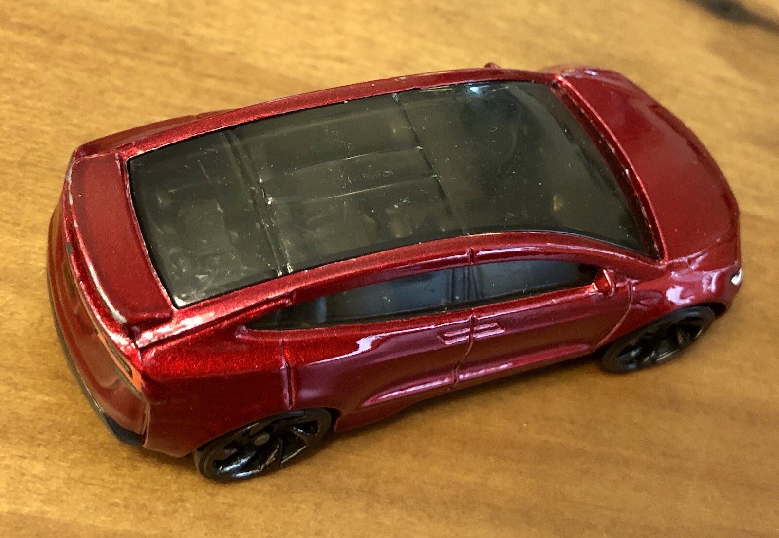 2016 Hot Wheels Tesla Model X Red DTX01 Diecast Toy Car 1:64 Mattel Elon Musk
