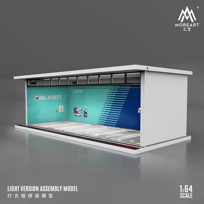 MoreArt 1:64 Assemble Diorama LED Lighting Model Car Station – 4 Versions