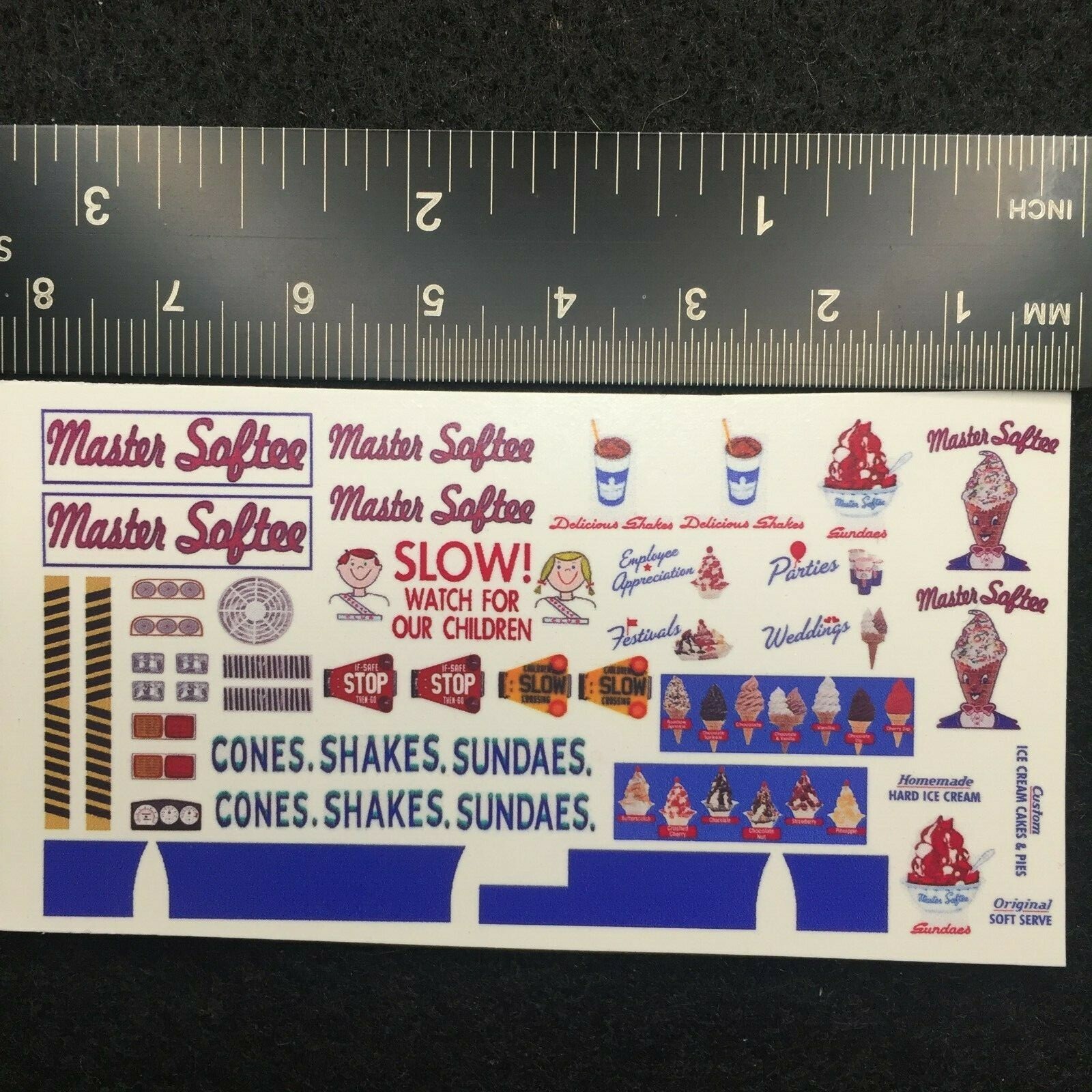 Clear 1:64 Waterslide for Hot Wheels Ice Cream Truck Quick Bite Master Softee