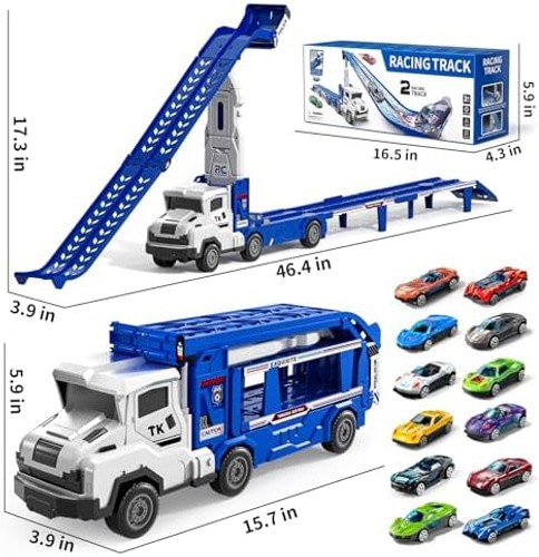 Transport Truck Toys for 3 4 5 6 7 Years Old Boys,Toys Cars Track Set Transpo…