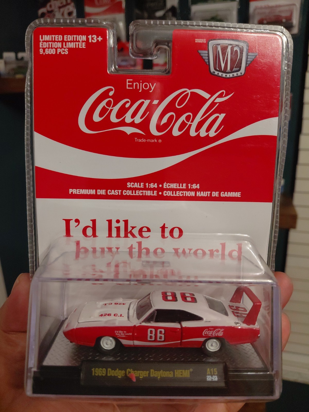 M2 Machines Coca-Cola 1969 Dodge Charger Daytona Hemi A15 1:64 Diecast Car