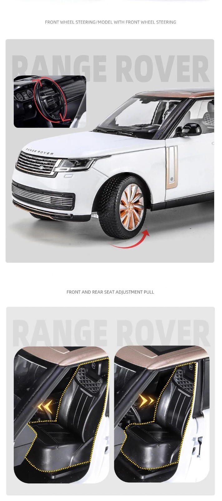 1:18 Land Rover Range Rover Fifty Diecast Vehicle Model Car Toy Collection Gift